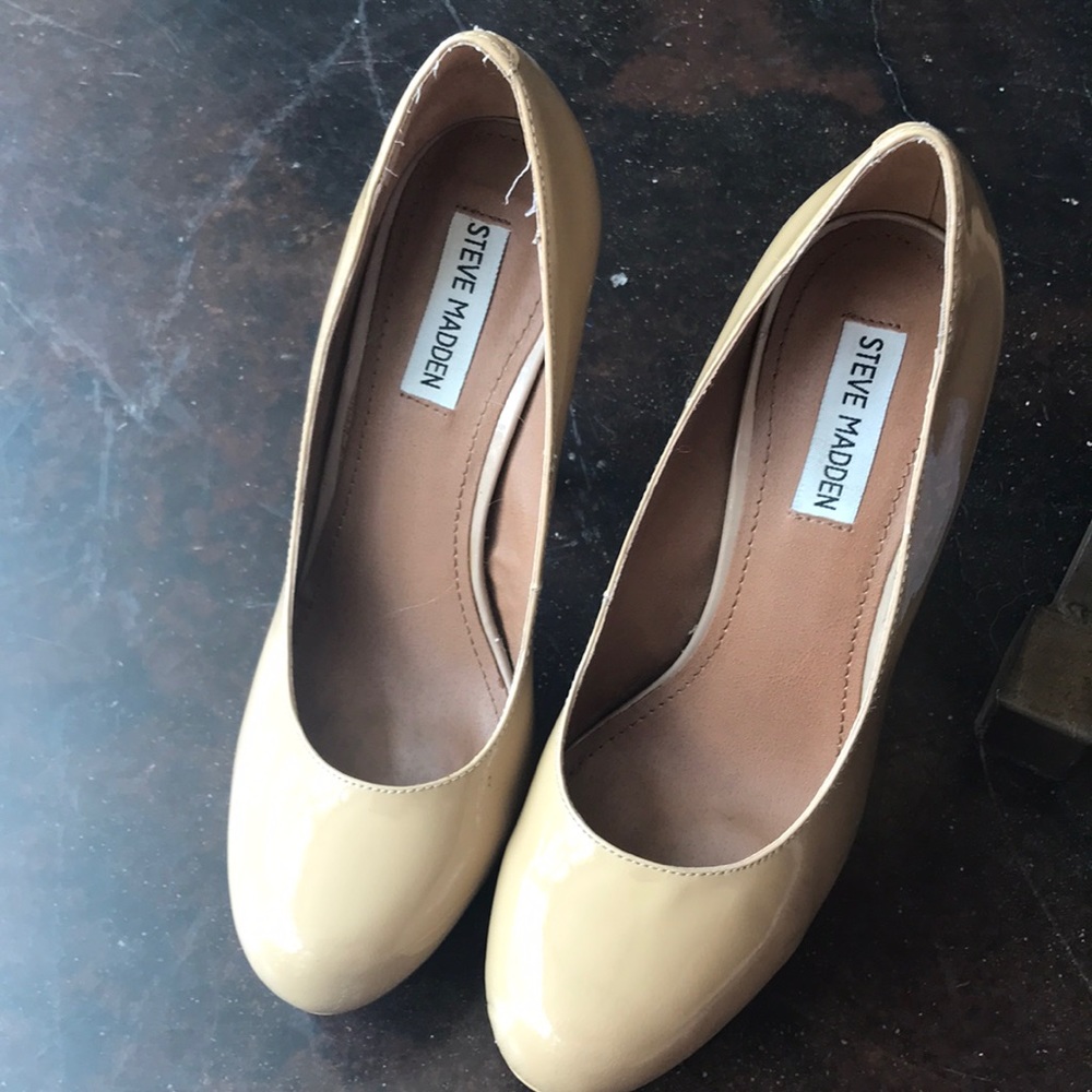 Steve madden patent leather platforms